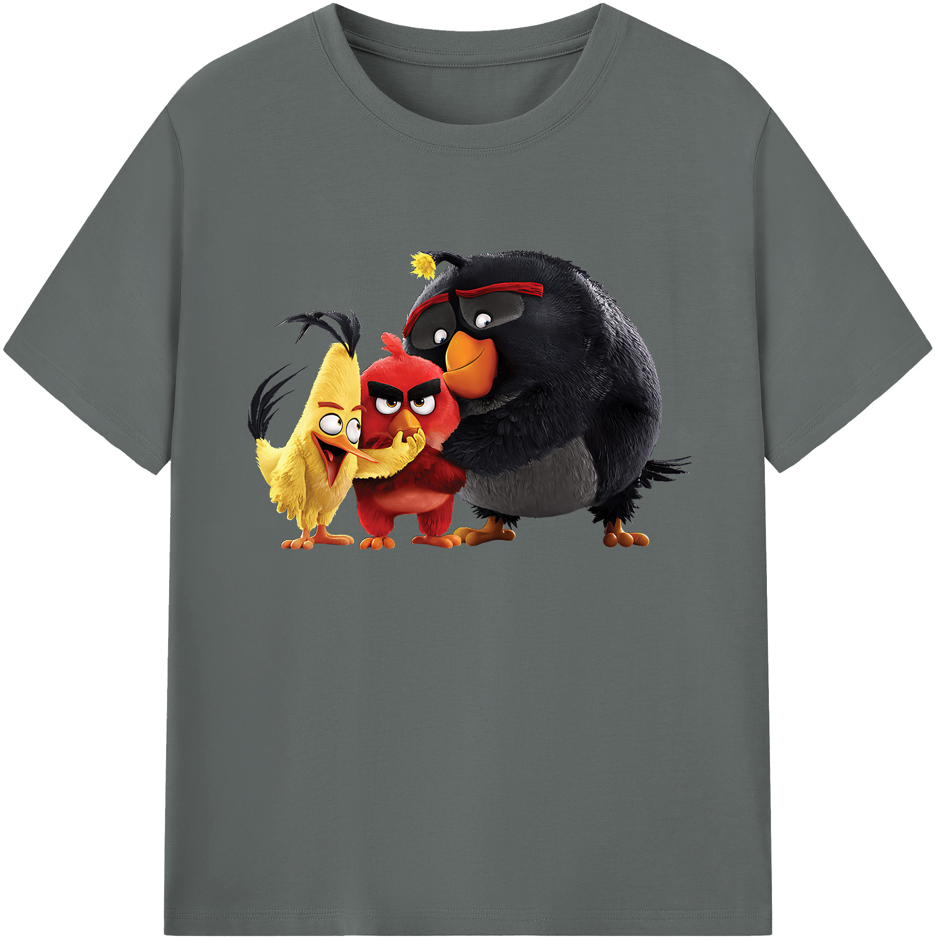 （画像用） Angry Birds アングリーバード 綿100％ メンズ半袖Tシャツ｜肌触りやわらか＆通気性